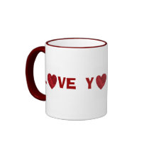 LOVE YOU MOM RINGER MUG
