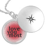 Love You Most Locket Necklace