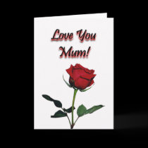 Love You Mum Mothers Day Card