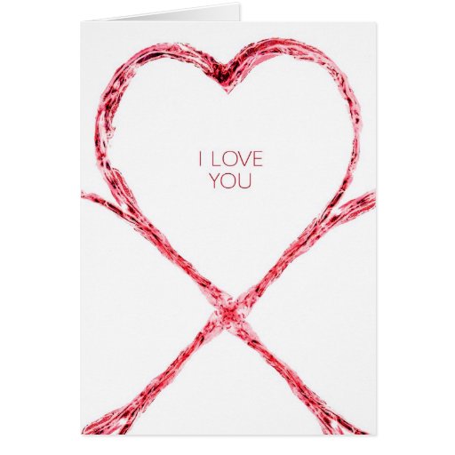 love you red greeting card