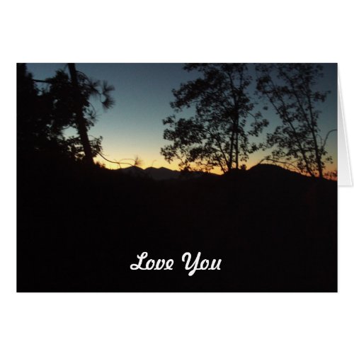Love You: San Bernardino Mountains Sunset card