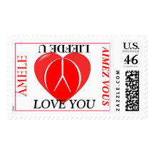 LOVE YOU Valentine Stamps