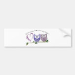 Love you with Owl my heart, cute Owls art Bumper Stickers