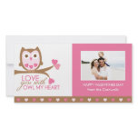 Love you with owl my heart photo greeting card