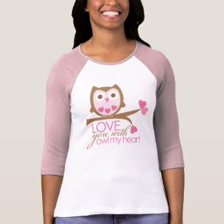 Love you with OWL my heart T-shirt