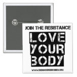Love Your Body 2" square button