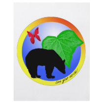 Love Your Earth Bear and Butterfly flyers