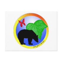 Love Your Earth Bear and Butterfly postcards