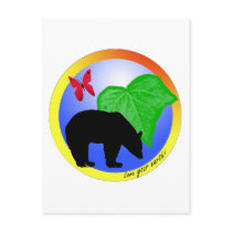 Love Your Earth Bear and Butterfly postcards
