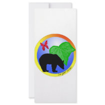 Love Your Earth Bear and Butterfly Custom Rack Card