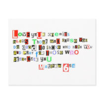 Love your enemies - Matthew 6:44 Postcards