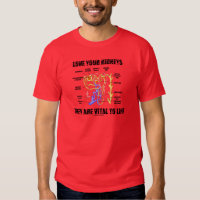 Love Your Kidneys They Are Vital To Life (Nephron) T Shirts