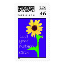 love your mother earth postage stamps