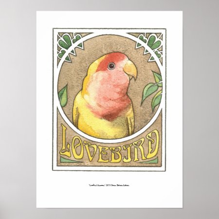 Lovebird Nouveau print