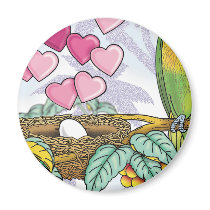 Lovebird’s Paradise M magnets by Vivid_Touch Lovebird’s Paradise M magnets