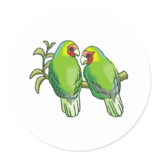Lovebirds (2) sticker