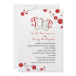 Lovebirds and Cherry Blossoms Wedding Invitations