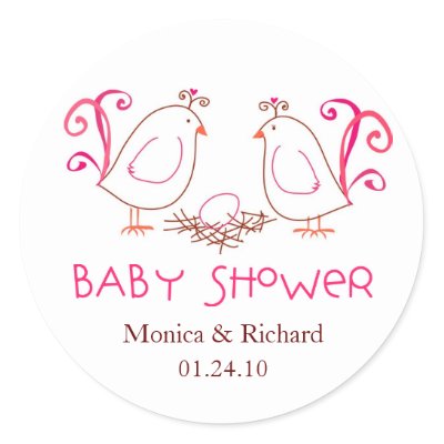 Free Printable Baby Shower Favor Tags on Lovebirds And Nest Baby Shower Favor Tags Sticker By Paisleyinparis