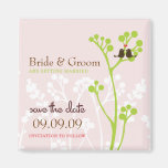 Lovebirds (Blush Pink) Save the Date Fridge Magnet