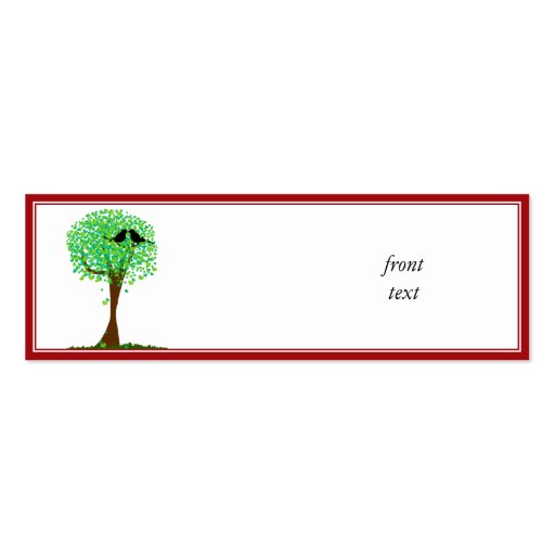 Lovebirds in Tree of Hearts - Summer Love Business Card Templates