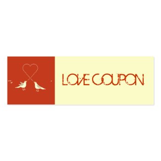 Love coupon for Valentines Day. Valentines love coupon.