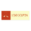 Lovebirds Love Coupon business cards