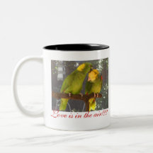 lovebirds, Love is in the air!!!!, Love is in t... Mugs