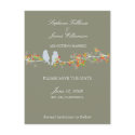 Lovebirds on floral branch postcard by PixDezines Lovebirds on floral branch postcard