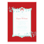 Lovebirds on Red Bridal Shower Invite