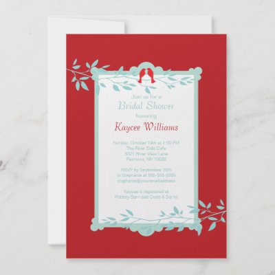 Set on a bold red border framed by an ornate Tiffany blue border accented by