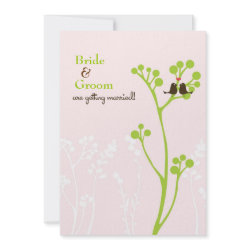 Lovebirds (Pink) Invitation invitation
