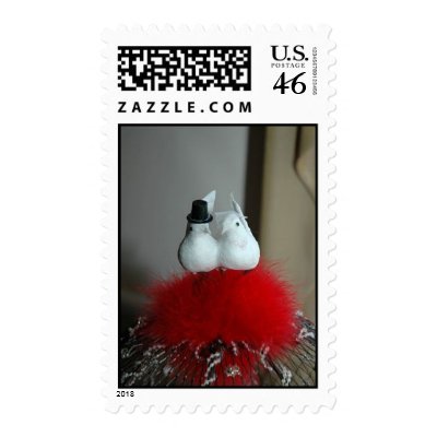 Lovebirds Postage Stamp