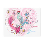 Lovebirds Postcard