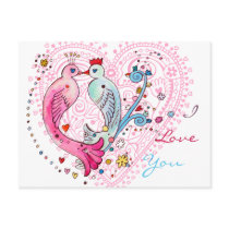 Lovebirds postcards
