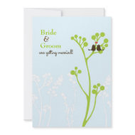 Lovebirds (Powder Blue) Invitation invitation