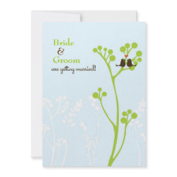 Lovebirds (Powder Blue) Invitation invitation