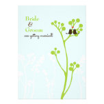Lovebirds (Powder Blue) Personalized Announcements