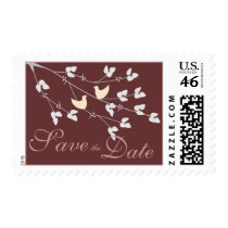 Lovebirds Save the Date Postage
