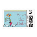 Lovebirds Save the Date Stamp