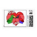 Lovebirds Solomon Island Eclectus Postage Stamps by MenagerieMayhem Lovebirds Solomon Island Eclectus Postage Stamps