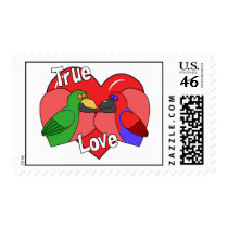 Lovebirds Solomon Island Eclectus Postage Stamps