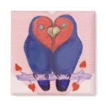 Lovebirds Square Magnet magnets