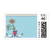 Lovebirds Stamp