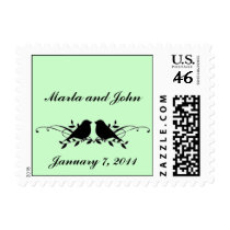Lovebirds Stamp  - SMALL