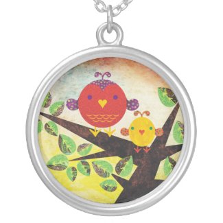 Lovebirds Sterling Silver Necklace zazzle_necklace