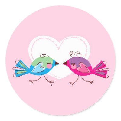 Lovebirds Stickers