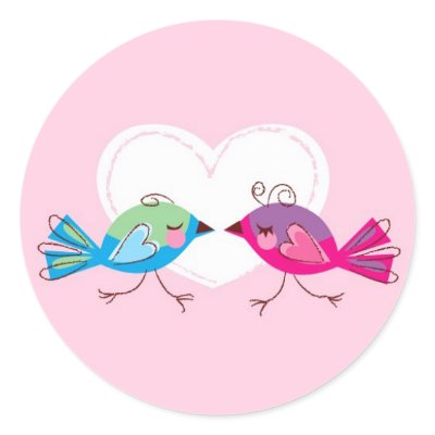 Lovebirds Stickers