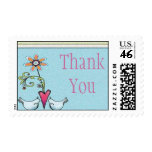 Lovebirds Thank You Stamp