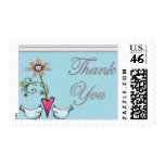 Lovebirds Thank You Stamp