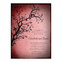 Lovebirds wedding invitation